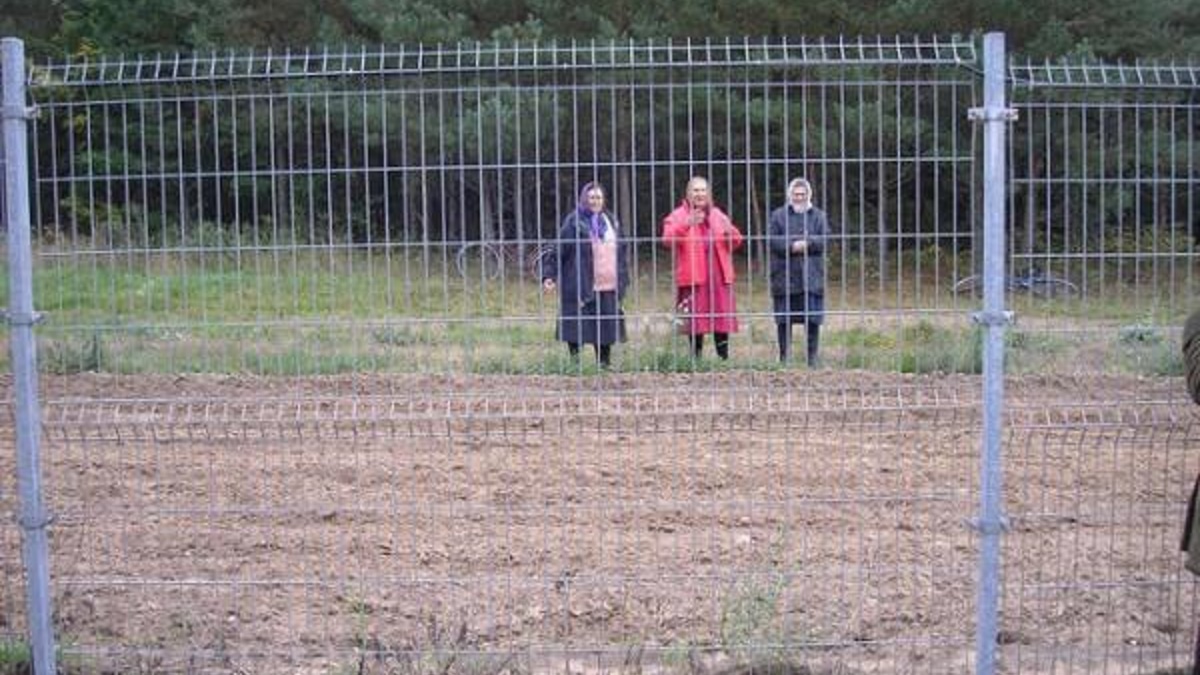 Белорусская Литовская граница забор