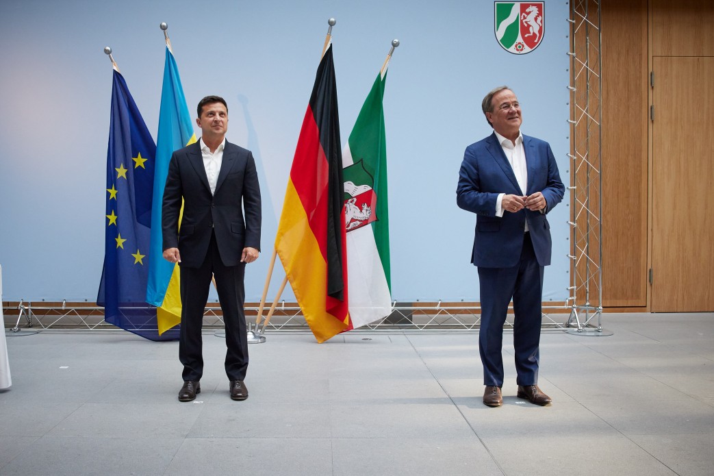 Зеленский в Германии встретился с кандидатом в канцлеры от ХДС Лашетом (фото)