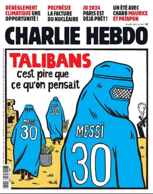 Charlie Hebdo вышел с карикатурой на Месси и талибов - 1 - изображение