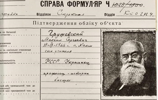 «Старец»: СБУ опубликовала засекреченные документы о Грушевском (фото)