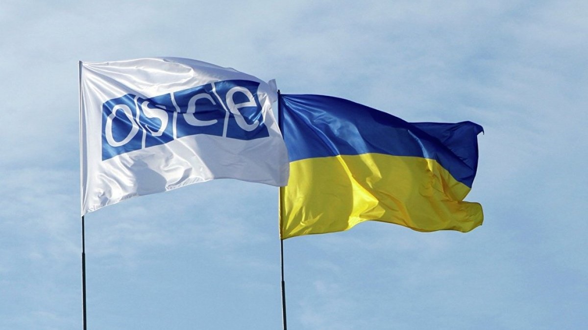 Американская миссия ОБСЕ перепутала цвета флага Украины (видео)