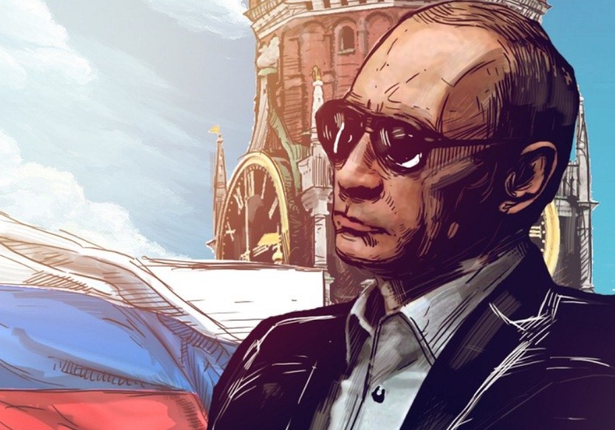 В горсовете Львова депутат от «ЕС» нарисовал портрет Путина (видео)